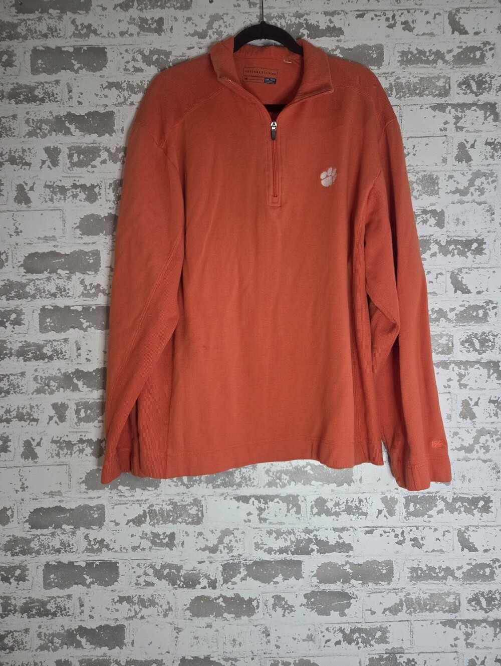 Cutter & Buck Orange Half-Zip Fleece Pullover